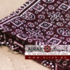 Handmade Maroon Jileb ajrak pattern on organic cotton fabric